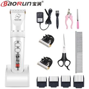 Trimmer Baorun P9 laddningsbar professionell husdjur Dog Animal Shaver Hair Cutter Trimmer Electrical Grooming Clipper Low Noise Cats