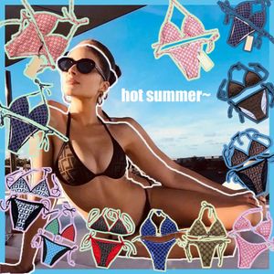 Luxury bikini Sexy Floral bikini Twin Strap Bralette Bikini Women Swimsuit 2024 Triangle Swimwear Bathing Suits Two-piece Biquini Thong Pink Bikinis Sets