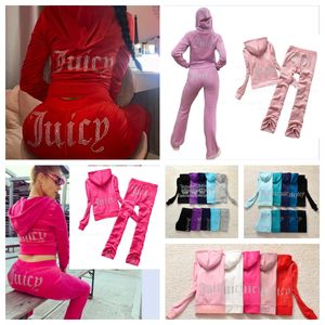 Juicy Coutoure Tracksuit 여자 트랙 슈트 2 개 조각 바지 벨벳 Juicy Tracksuit 여성 Coutoure 세트 트랙 슈트 양식장 Juciy Coture Sweatsuits