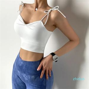 Outfits Crop Tops Sports Bh Beautiful Strappy Workout Yoga Vest Women NakedFeel Wireless Fiess Bras Padded Push Up Athletic Tops