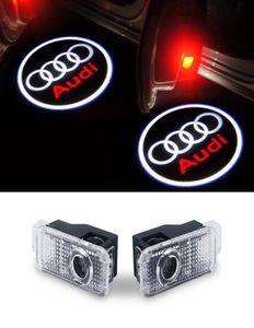 2pcs Luz de logotipo de porta de carro LED para-A3 A4 B8 B6 A5 B7 A3 A6 C5 A6 C6 Q7 Q5 Q3 A1 A7 R8 TT TTS SLine Ghost Shadow poça Lamp4665723