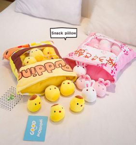 Plushies påsade pudding leksaker fyllda mini plysch djur dockor kudde kawaii animation bunny björn katt mus kudde flickor gåva h0827703360