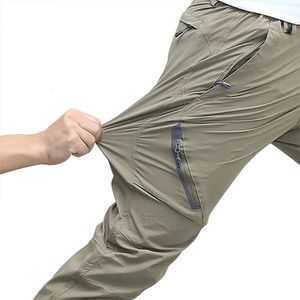 Erkek dağcılık açık pantolon için dört taraflı elastik hızlı kurutma pantolonları, kadın için açık ve ince yaz elastik nefes 240226