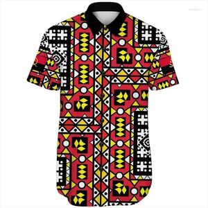 Men's Casual Shirts Angola Flag Map Short Sleeve For Men Clothes National Emblem Kids Blouses Dashiki Festival Gift Top Hawaiian Sport