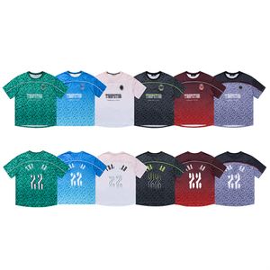 Herren-T-Shirt, Designer-T-Shirt, Kleidung, europäischer und amerikanischer Sommer, locker, lässig, kurzärmelig, Farbverlauf, Buchstabendruck, atmungsaktives Jersey