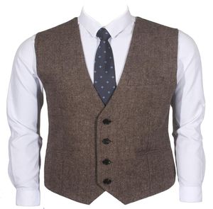 2019 kamizelki wiejskie pana młodego wełna wełna jodełka kamizelki tweed kamizelki na zamówienie w stylu brytyjskim kamizelka pana płaconego Slim Fit Mens Kamic kamizelka 3964957