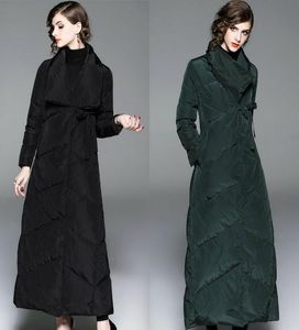 Cappotti invernali firmati da donna Piumino lungo di lusso in piumino d'anatra bianco Abiti da donna di alta qualità Due colori disponibili5020069