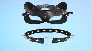 Erotisk sexig lädermask cosplay katt kvinnor bdsm fetisch halloween maskerad boll fancy masker sex leksaker tillbehör bras sets4034380