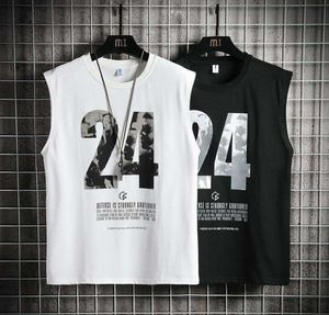2020 New Mens T Shirts Ins Sport Mens Shirt Sleeveless Top Tees Men Summer Basketball Vest 24 Print Breathable Light Shirts Polyes8415108
