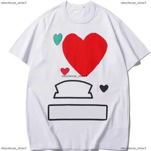 Горячая продажа Play Designer Мужская футболка Японская красная любовь Женская футболка Commes Complete Label Футболка Polo Cdg Des Badge Garcons Хлопковая вышивка 322