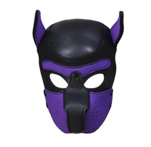 Sexy Bondage Gancho Fetiche Zipper Boca Cão Máscara Brinquedos Sexuais Para Mulher Casais Restrições Jogos Adultos Capa De Couro PU Mask3657536