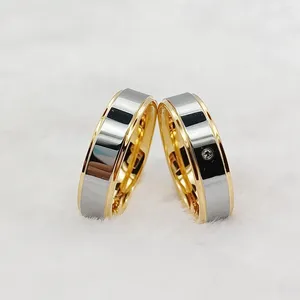 Обручальные кольца из настоящего карбида вольфрама первого класса для пар, мужские и мужские браслеты-альянсы, модные украшения для женщин