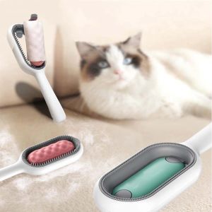 Toelettatura Capelli puliti Spazzola per deshedding per animali domestici Spazzola per cani in silicone Pettine per toelettatura gatti Rimozione peli Strumenti per massaggio per gatti Cani Levapelucchi