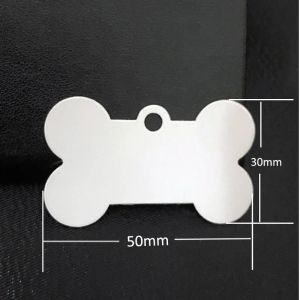 Tags Bone Shaped Personalized Doubleside White Aluminum Sublimation Metal Blanks For Dog Tags Free Shipping