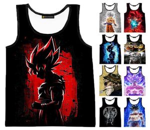 Men039s Tank Tops Black Red Goku Printed 3D Anime Cosplay Graphic Polyester Vest Men Women Harajuku Streetwear Casual Cool Slee8817621