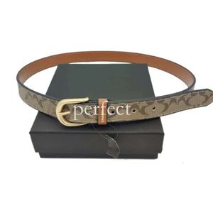 Luxurys Golden High Quality Mirror Quality Dress Black Belt Coach