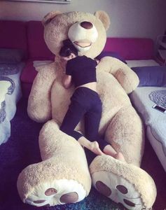 130cm Huge big America bear Stuffed animal teddy bear cover plush soft toy doll pillow coverwithout stuff kids baby adult gift6569790