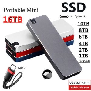 Внешнее SSD 1TB Portable SSD USB Type C USB 3,1 500 ГБ 2TB 4TB 8TB Сплошное привод мобильные жесткие диски для ноутбука Новый 2023