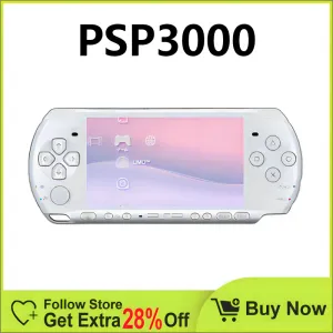 Spelare Original PSP1000 Game Console 32 GB 64 GB 128 GB Memory Card innehåller gratis spel, förinstallerade spel och redo att spela/rik färg