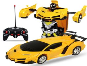 RC Pojazd samochodowy Model roboty Zabawki Driving Sports Car Robot Model Remot Control Samochód RC Fighting Kids Toys Birthday Prezenty Y2003172402847683