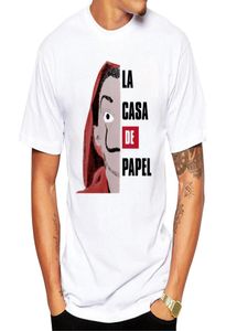 Masowe T Shirt Men Funny Design La Casa de Papel T Shirt Money Tees Tees Seria telewizyjna Tshirts Men House of Free Sleeve Of Paper TSHI7617975