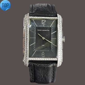 Jeny Jewels Produttore Vendita calda Quadrato Nero Bianco Fine Gioielleria Orologio con diamanti Lab Grown Diamond Watch per la moda da uomo