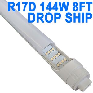 Dispositivo elétrico de luzes de loja LED de 8 pés, 8 pés 144 W 8 '' luz de garagem 96 '' T8 tubo LED integrado, tampa leitosa lâmpadas LED conectáveis armazém de garagem, plug and play crestech