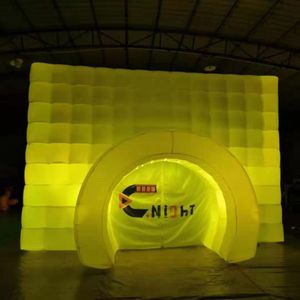 Free air ship New Style colourful led light Camera Shape Inflatable Photo Booth cube photobooth Tent Wedding house for Advertising Party Event