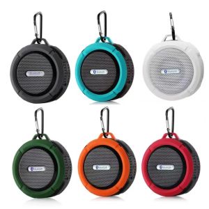 Högtalare C6 Portable Wireless Bluetooth Speaker Waterproof Sug Cup Outdoor Sport Sound Box Mini Subwoofer Audio TF Mobile Louge Speaker