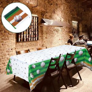 Table Cloth Baseball Tablecloth Birthday Party Layout Prop Simple Soccer Theme Decorations Waterproof Sports Pe Rectangle Decors Supplies