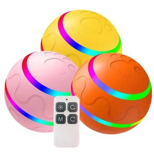 Toys Pet Smart Ball Toy Interactive Dog Toys Automatic Moving Rolling With LED Light Rechargeable Smart Wicked Busy Ball For Dogs Cat