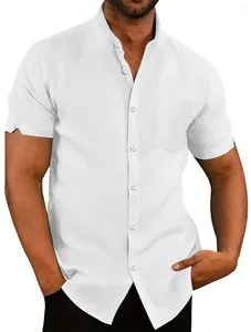 Camicie casual da uomo 2024 Camicia a maniche corte senior Abbigliamento da lavoro Top in Europa e negli Stati Uniti Taglie forti S-3XL