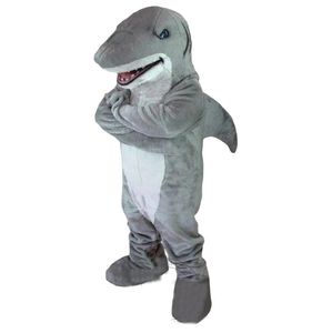 Wysokiej jakości Halloween Custom Grey Shark Mascot Costume Fancy Dress Carnival Birthday Prezent Pluszowy kostium