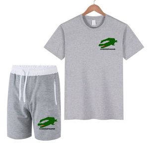 2024 sommer männer Mode Trainingsanzüge Kurzarm T-shirt Zwei-Stück männer Casual Komfort Laufsport Training Set