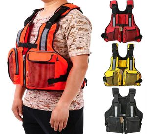 Vuxen justerbar flytkraft Segling Kajakkanotfiske Life Jacket Vest Safe Reflective4549974