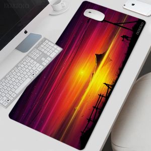 Podkładki Sunset Tree Scenerie Myse Pad Gamer XL Computer HD Mousepad XXL Playmat Office Bezlip miękki laptop myszy