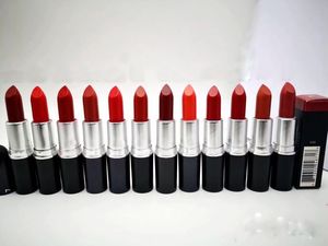 Makeup Matte Lipstick Luster Lipsticks Frost Sexig 12Colors 3G Sweet Lell med engelska namn i lager