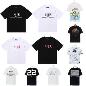 Tasarımcı Bir Miri Mens T Shirt Kadın Baskılı Moda Adam Amirs T-Shirt Sıradan Tees Kısa Kollu Polo Lüks Hip Hop Street Giyim Amiry Tshirts Boyut S-XL