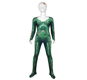 Mera 의상 아쿠아 맨 영화 버전 Mera Cosplay Bodysuit 3d 임계 Lycra Spandex Zentai 의상 할로윈 파티 정장 4581148