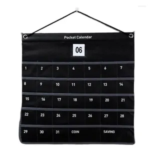 Storage Bags Kitchen Calendar Wall Organizer Mounted Bag Weekly/Monthly Space Saving For Living Room Bedroom