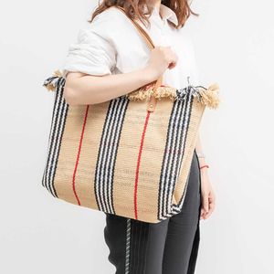 Fashion Canvas Bags Large Capacity Tote Bag Womens Shoulder Beach Tassel Embroidery Niche Design