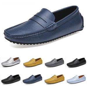 dress shoes spring autumn summer grey brown white mens low top breathable soft sole shoes flat sole men GAI-36