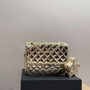 designväska lyx cc binär stjärnkedja mini handväska messenger kvinnor axel kvalitet läder crossbody mode kappa av färgdiad guld silver