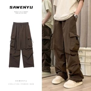 Pantaloni Y2k pantaloni cargo casual da uomo streetwear pantaloni larghi con tasche grandi pantaloni larghi da donna hip-hop harajuku maschili