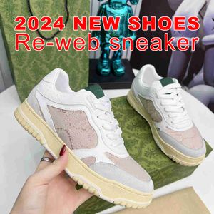 G Reweb Best quality Style 2024 Sneakers New Designer Sneakers Women Men Running Shoes Red and Green Stripes Letter Print Outdoor Rubber Platform Embroidered Sneake