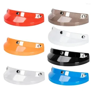 Motorcycle Helmets Universal 3 Snap-Button Visor Flip Up Wind Shield Fit For Open Face Helmet Anti-UV Fog Windproof Accessories