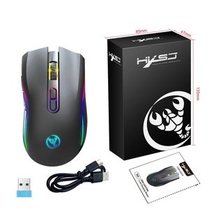 Mouse T69 2.4G Wireless Mechanical Mouse RGB Gaming Mouse Ergonomic 650mAh 7 Programmable Buttons 4800DPI Mice for Gaming