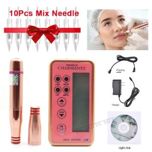 Machine Pro Professional Digital Charmant Tattoo Machine Kit Permanente Define Microblading Pen para MTS Makeup Eyebrow Lips