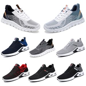 GAI New Men Women Shoes Hiking Running Flat Shoes Soft Sole Black White Red Bule Comfortable Fashion Color Blocking Round Toe Big Size