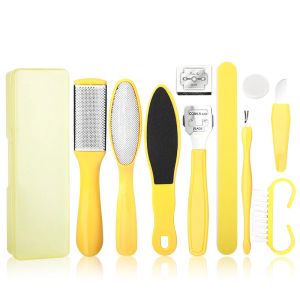 Tool Professional 10pcs/Set Pedikür Alet Ayak Bakım Dosyası Ayak Topuklu Toe Cuticle Kiti Dosyası Pedikür Set Güzellik İtme Çıkma Aracı